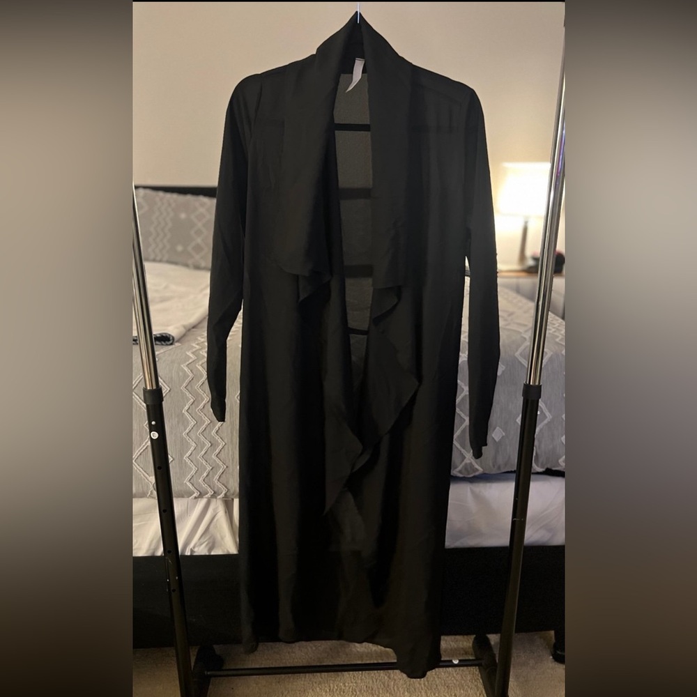 Black Sheer Duster Size L - Picture 3 of 6